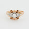 Bague 52 Bague en or rose et blanc 18 carats avec diamants 58 Facettes RÉF 11048/19