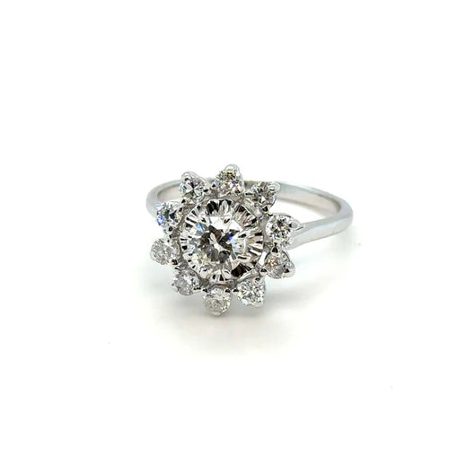 Bague 58 Bague marguerite en or blanc 18 carats et diamants 58 Facettes 1.0000304/2