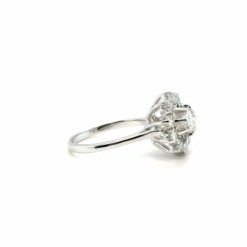 Bague 58 Bague marguerite en or blanc 18 carats et diamants 58 Facettes 1.0000304/2