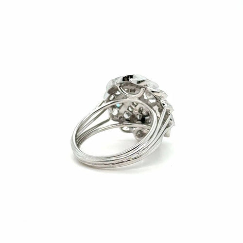 Bague 52 Bague fleur en or blanc 18 carats et diamants 58 Facettes 1.0000435/3