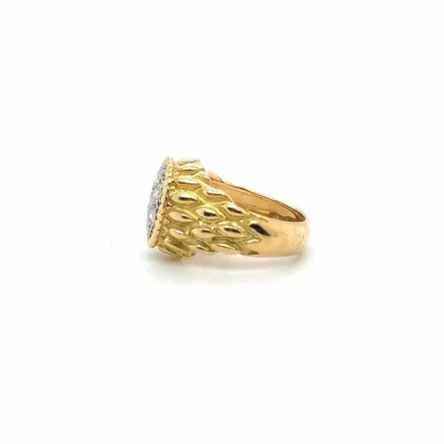 Bague 47 Bague serpent vintage en or jaune 18 carats et diamants 58 Facettes 6104/13