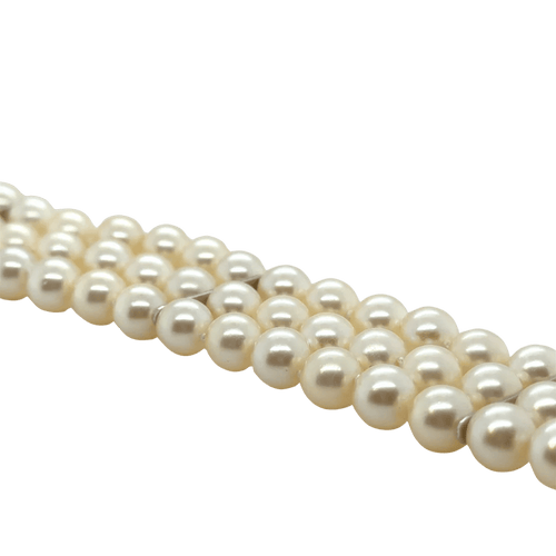Bracelet Bracelet perles de culture en or blanc 18 carats et diamants 58 Facettes 1.0000585/1