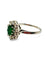 Bague 53 Bague en or blanc 18K avec émeraude 1 ct et diamants 0,80 ct 58 Facettes