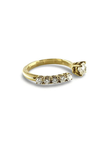 Bague 53 Bague en or jaune 18K et diamants 0,78 ct 58 Facettes 00000601