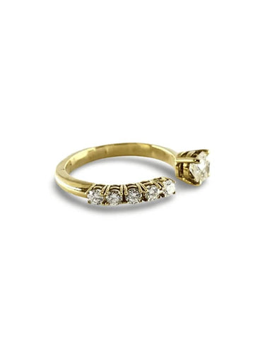 Bague 53 Bague en or jaune 18K et diamants 0,78 ct 58 Facettes 00000601