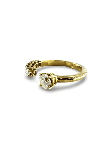 Bague 53 Bague en or jaune 18K et diamants 0,78 ct 58 Facettes 00000601