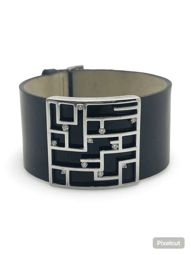 Bracelet Jean Marc Garel - Bracelet en or blanc 18K serti de diamants 58 Facettes 00026301