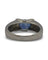 Bague 49.5 Bague en or blanc 18K sertie d’un saphir non chauffé et diamants 58 Facettes 00037801