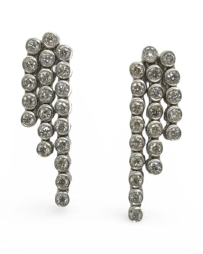 Boucles d'oreilles Boucles d'oreilles en or blanc 18K et diamants 2,88 ct 58 Facettes 00033101