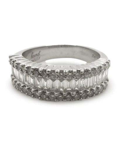 Bague 52 Bague en or blanc 18K sertie de diamants 1 ct 58 Facettes 00033501