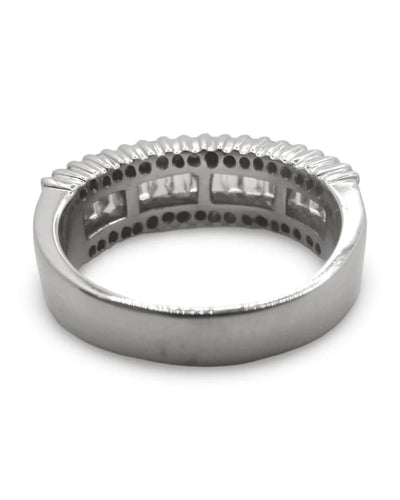 Bague 52 Bague en or blanc 18K sertie de diamants 1 ct 58 Facettes 00033501
