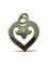 Pendentif OJ.Perrin - Pendentif cœur en or blanc 18K 58 Facettes 00009101