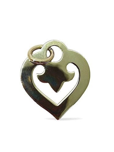 Pendentif OJ.Perrin - Pendentif cœur en or blanc 18K 58 Facettes 00009101