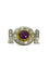 Broche Broche en or blanc 18K avec rubis 2,5 ct et diamants 1 ct 58 Facettes 47101