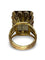 Bague 53 Bague en or rose 18K sertie d’un quartz fumé 20 ct 58 Facettes 00073501