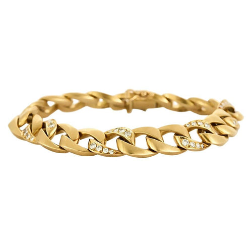Cartier x Georges Lenfant - Bransoletka Bergame z żółtego złota i diamentów 