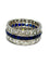Bague 51.5 Alliance tour complet en or blanc 18K, saphirs et diamants 58 Facettes 737