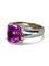 Bague 51 Bague en or blanc 18K sertie d’un saphir rose 3 ct 58 Facettes 416