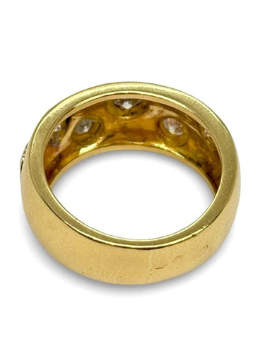 Bague 54.5 Bague en or jaune 18K sertie de diamants 0,75 ct 58 Facettes 1152