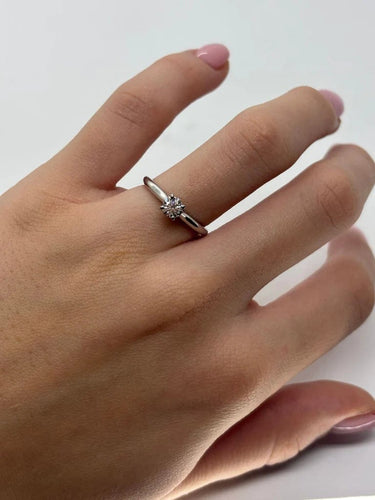 Bague 51 Cartier 1895 - Bague solitaire en platine 950 et diamant naturel 58 Facettes 1180