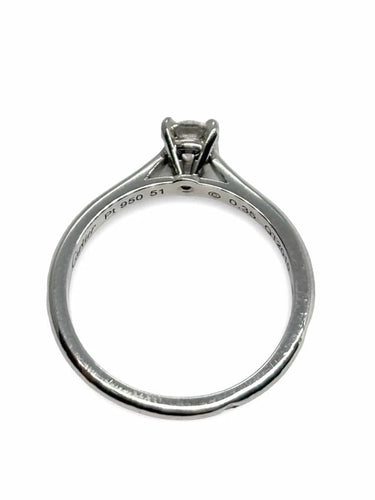 Bague 51 Cartier 1895 - Bague solitaire en platine 950 et diamant naturel 58 Facettes 1180
