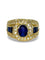 Bague 53 Bague en or jaune 18K avec saphirs et diamants 58 Facettes 1203