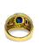 Bague 53 Bague en or jaune 18K avec saphirs et diamants 58 Facettes 1203