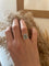 Bague 51.5 Bague ancienne - Topaze bleue et diamants en or rose 58 Facettes LMB-330