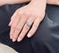 Bague 54 Bague fleur ciselée en or gris 18K et diamants 58 Facettes