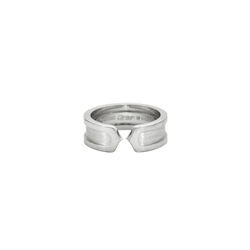 Bague 51 Cartier - Bague C en or blanc 58 Facettes
