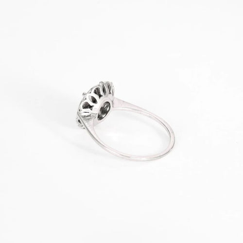 Bague 54 Augis - Bague vintage Médaille d’amour en or blanc, rubis et diamant 58 Facettes