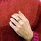 Bague 57 Bague jarretière en or rose et turquoises 58 Facettes