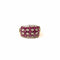 Bague 52 Bague bandeau pavée de rubis et diamants en or jaune 18K 58 Facettes 269
