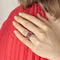 Bague 52 Bague bandeau pavée de rubis et diamants en or jaune 18K 58 Facettes 269