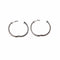 Boucles d'oreilles Boucles d’oreilles créoles en or blanc 18K et diamants 58 Facettes