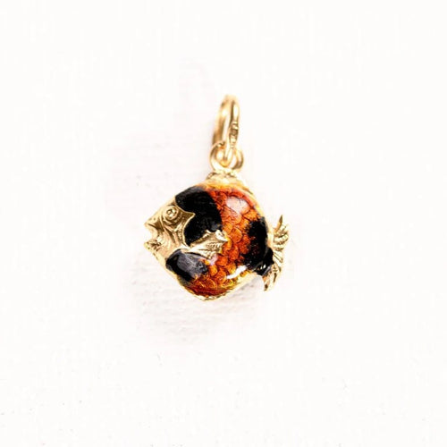 Pendentif Pendentif poisson émaillé en or jaune 18K 58 Facettes LMB-223