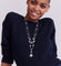 Collier DIOR - Sautoir Rose des Vents en or blanc, nacre, onyx et diamants 58 Facettes