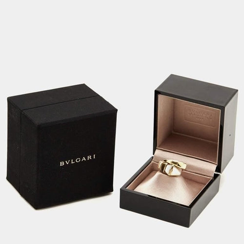 Bague 48 Bvlgari Serpenti - Bague en or jaune 18k et nacre 58 Facettes