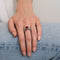 Bague 53 Bague en or gris avec rubis et diamants 58 Facettes