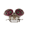 Broche Broche « Coccinelle » en or blanc avec rubis, tsavorites et diamants 58 Facettes