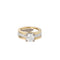 Bague 60 Bague solitaire entourage diamants en or gris et or jaune 18k 58 Facettes 1