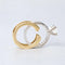 Bague 60 Bague solitaire entourage diamants en or gris et or jaune 18k 58 Facettes 1