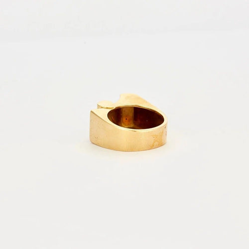 Bague 52 Bague tank Art déco à pont en or jaune 18k 58 Facettes