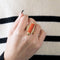 Bague 55 Bague style Art déco en or jaune 18k, corail, diamants et saphirs 58 Facettes Mac 31