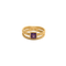 Bague 53 Bague double jonc en or jaune 18k sertie d’une améthyste 58 Facettes M9034
