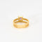 Bague 53 Bague double jonc en or jaune 18k sertie d’une améthyste 58 Facettes M9034