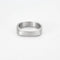 Bague 60 Bague carrée en or blanc brossé 18k 58 Facettes M8872