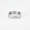 Bague 60 Bague carrée en or blanc brossé 18k 58 Facettes M8872