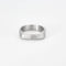 Bague 60 Bague carrée en or blanc brossé 18k 58 Facettes M8872
