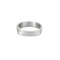 Bague 60 Bague carrée en or blanc brossé 18k 58 Facettes M8872